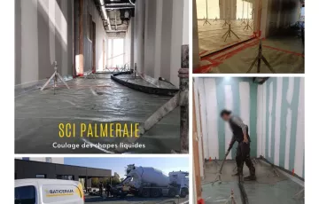 SCI PALMERAIE - ST GERMAIN SUR MOINE (49) Coulage des chapes liquides